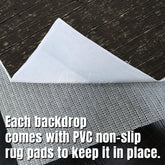 Aperturee - Aperturee Black Grey Retro Wood Fabric Floor Backdrop For Photo